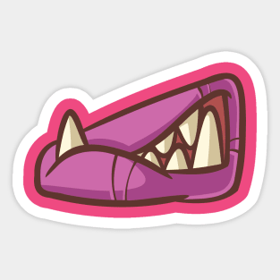 Monster mouth illustration Sticker